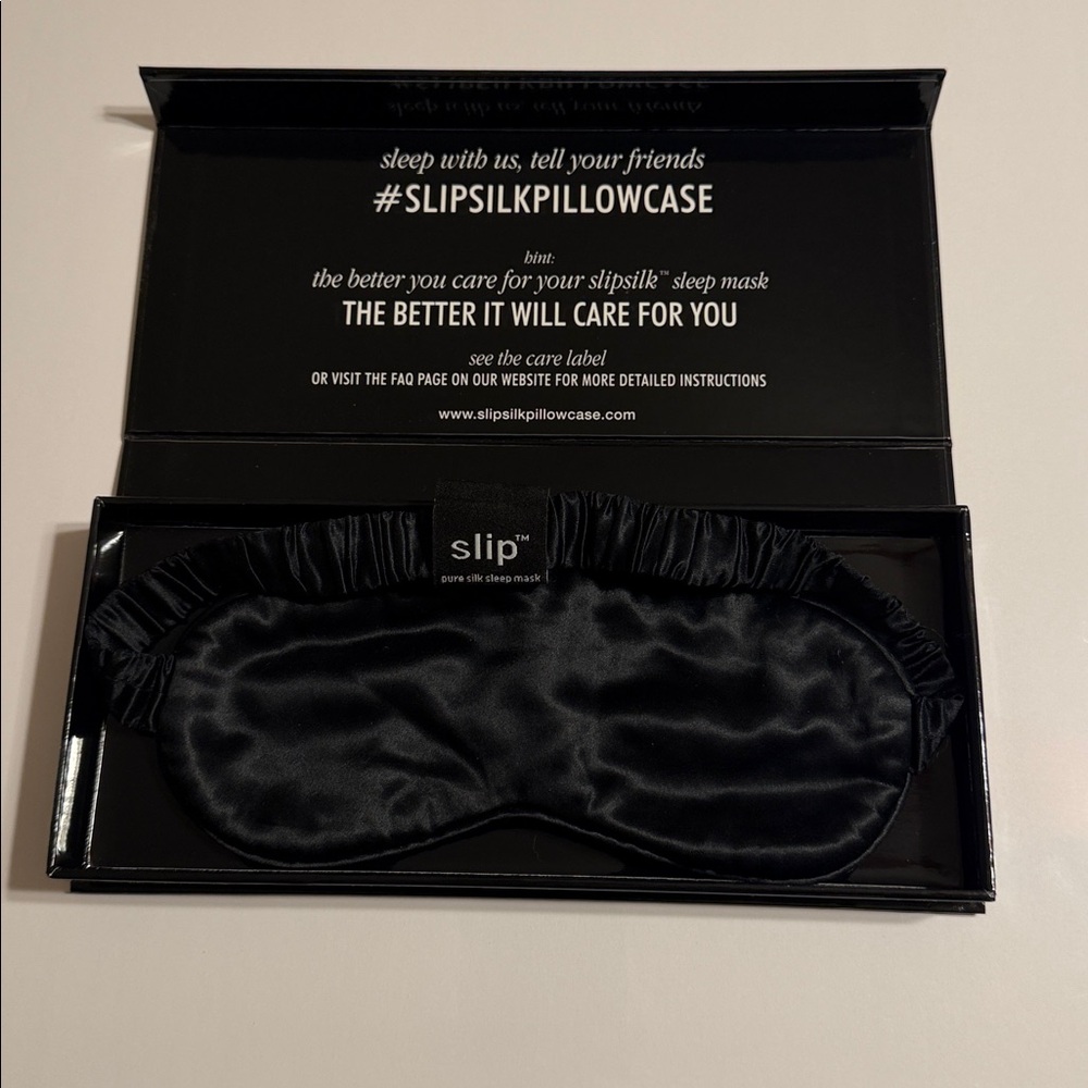 Slip Pure Silk Soft Sleep Eye Mask with Elastic Band, Black - Picture 6 of 9